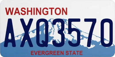 WA license plate AXQ3570