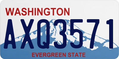 WA license plate AXQ3571