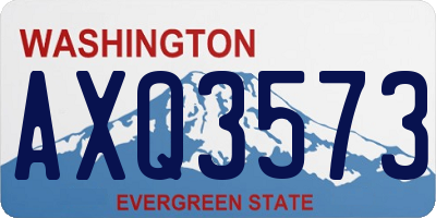 WA license plate AXQ3573