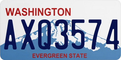 WA license plate AXQ3574