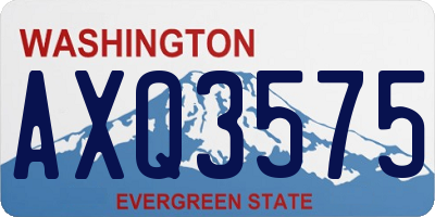 WA license plate AXQ3575