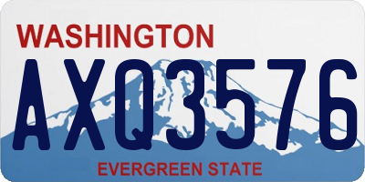 WA license plate AXQ3576