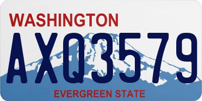 WA license plate AXQ3579