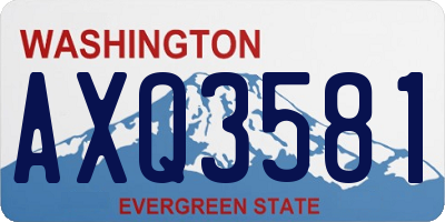 WA license plate AXQ3581