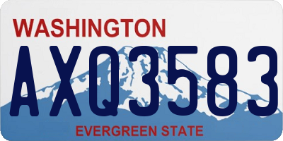 WA license plate AXQ3583