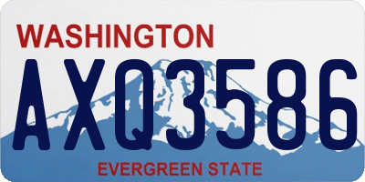 WA license plate AXQ3586