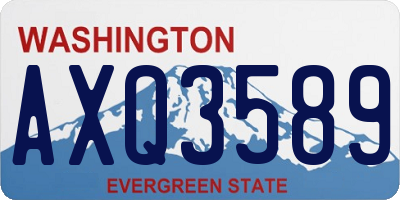 WA license plate AXQ3589