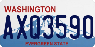 WA license plate AXQ3590