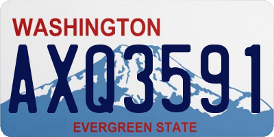 WA license plate AXQ3591