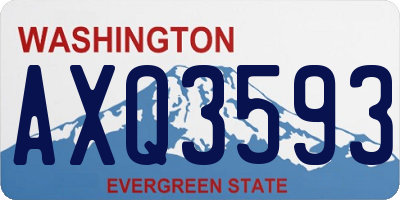 WA license plate AXQ3593