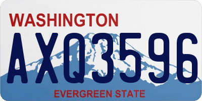 WA license plate AXQ3596