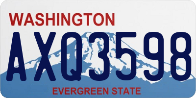 WA license plate AXQ3598
