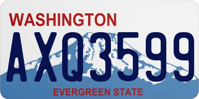 WA license plate AXQ3599