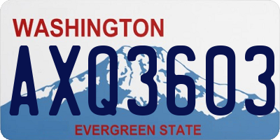 WA license plate AXQ3603