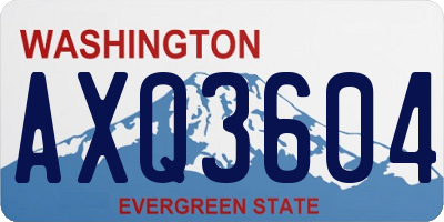 WA license plate AXQ3604