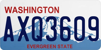 WA license plate AXQ3609