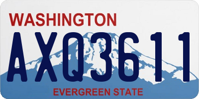 WA license plate AXQ3611