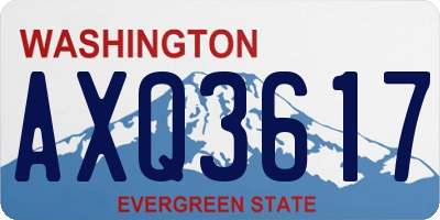 WA license plate AXQ3617