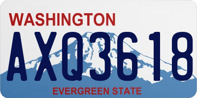 WA license plate AXQ3618