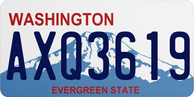 WA license plate AXQ3619