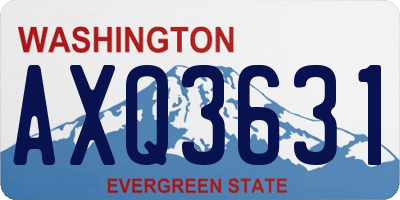 WA license plate AXQ3631