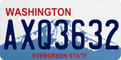 WA license plate AXQ3632
