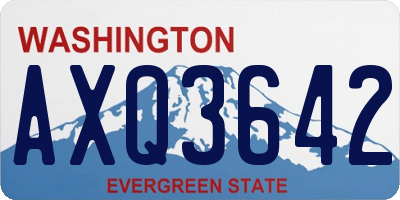 WA license plate AXQ3642