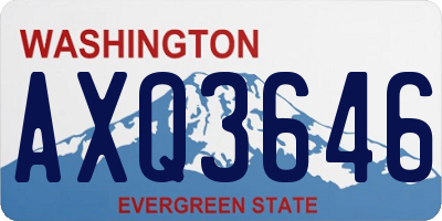 WA license plate AXQ3646