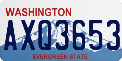 WA license plate AXQ3653
