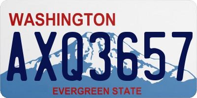 WA license plate AXQ3657