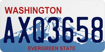 WA license plate AXQ3658