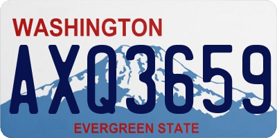 WA license plate AXQ3659