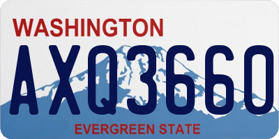 WA license plate AXQ3660