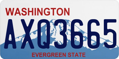 WA license plate AXQ3665
