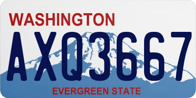 WA license plate AXQ3667