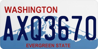 WA license plate AXQ3670