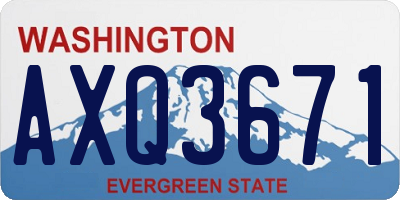 WA license plate AXQ3671