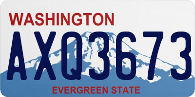 WA license plate AXQ3673