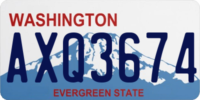 WA license plate AXQ3674
