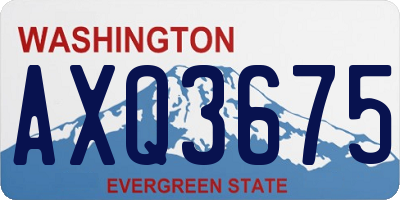 WA license plate AXQ3675