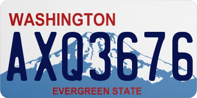 WA license plate AXQ3676