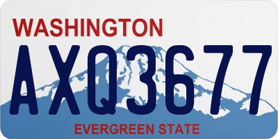WA license plate AXQ3677