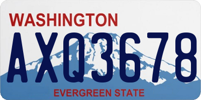 WA license plate AXQ3678