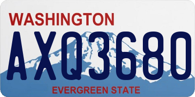 WA license plate AXQ3680