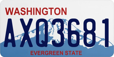 WA license plate AXQ3681