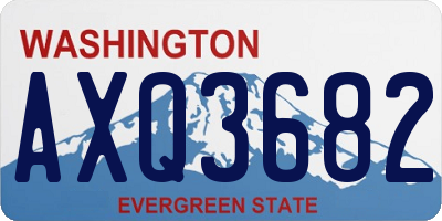 WA license plate AXQ3682