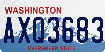 WA license plate AXQ3683
