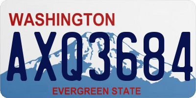 WA license plate AXQ3684