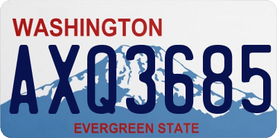 WA license plate AXQ3685