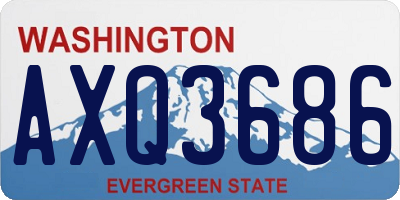 WA license plate AXQ3686